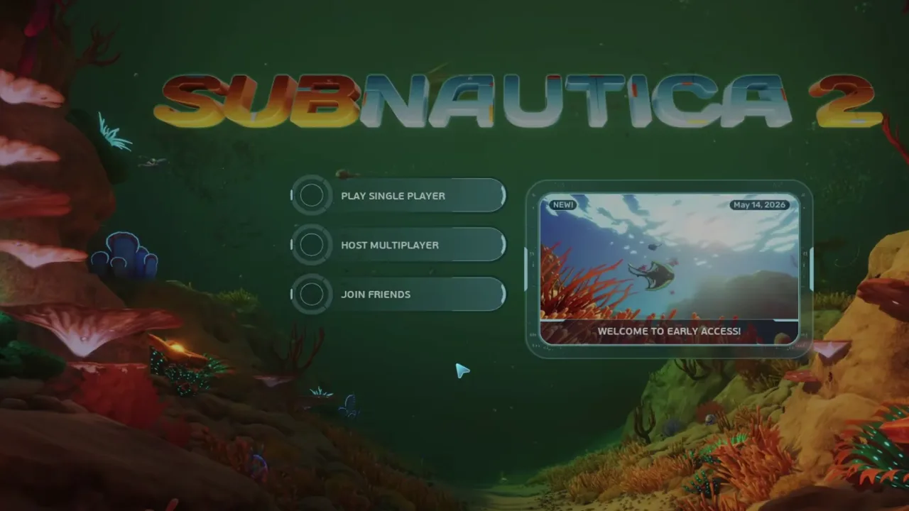 Session setup gameplay frame for Subnautica 2 guides guide